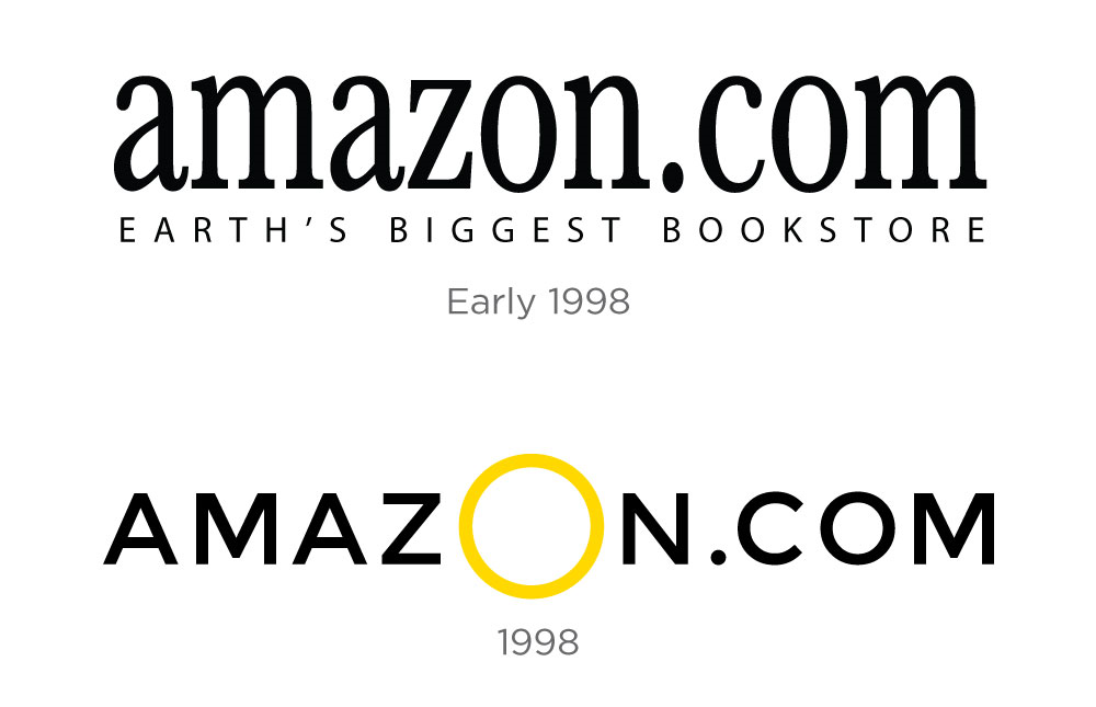 Early Amazon logos (1998)